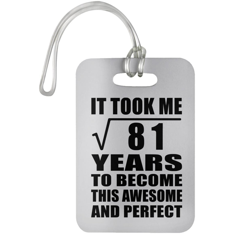 9th Birthday Took Square Root of 81 Years To Awesome - Luggage Bag Tag