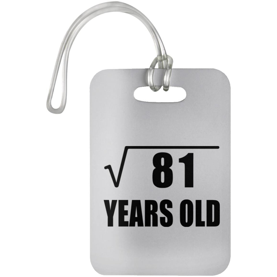 9th Birthday Square Root of 81 Years Old - Luggage Bag Tag
