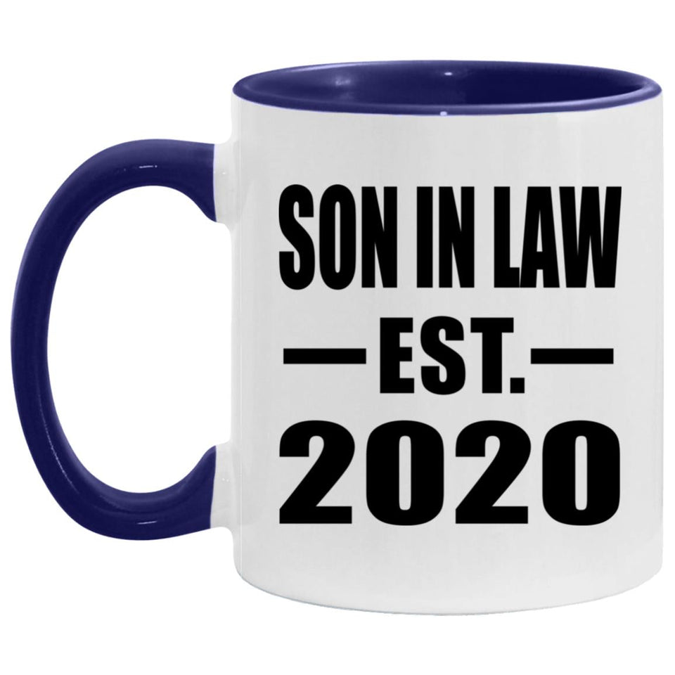 Son In Law Established EST. 2020 - 11oz Accent Mug Purple