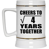 2nd Anniversary Cheers To Square Root of 4 Years Together - Beer Stein