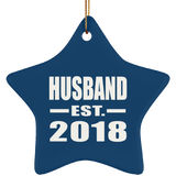 Husband Established EST. 2018 - Star Ornament
