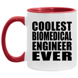 Coolest Biomedical Engineer Ever - 11oz Accent Mug Red