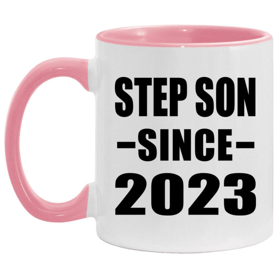 Step Son Since 2023 - 11oz Accent Mug Pink