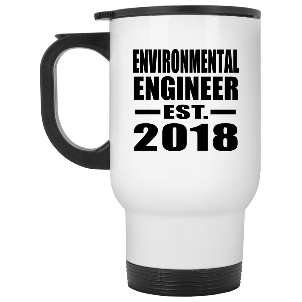 Environmental Engineer Established EST. 2018 - White Travel Mug