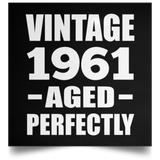 63rd Birthday Vintage 1961 Aged Perfectly - Poster Square