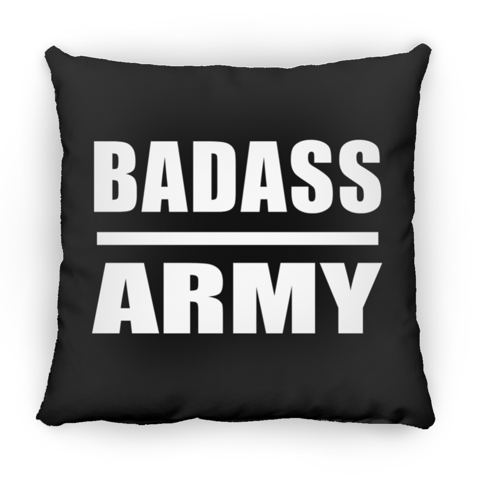 Badass Army - Throw Pillow Black