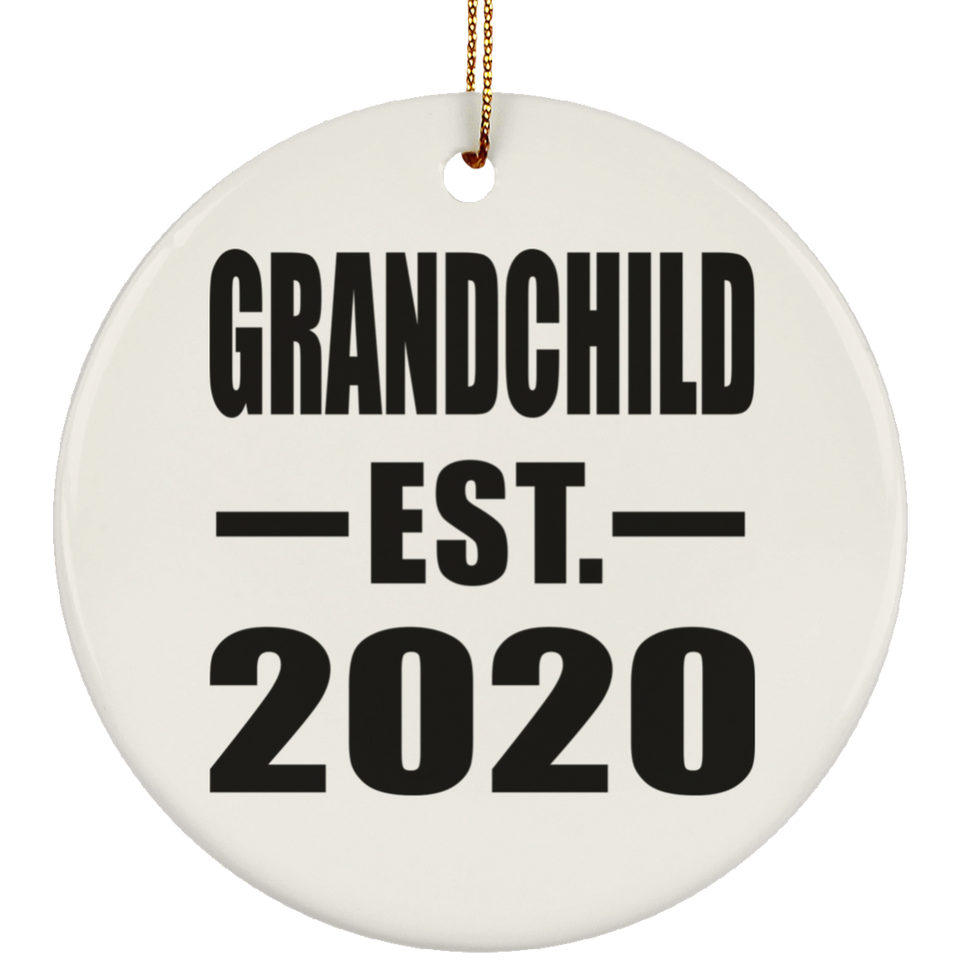 Grandchild Established EST. 2020 - Circle Ornament