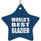 World's Best Glazier - Star Ornament