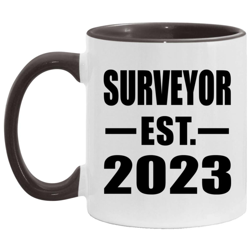 Surveyor Established EST. 2023 - 11oz Accent Mug Black
