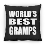 World's Best Gramps - Throw Pillow Black