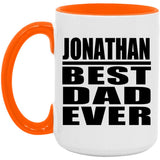 Jonathan Best Dad Ever - 15oz Accent Mug Orange