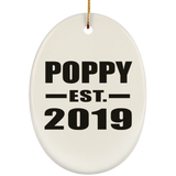 Poppy Established EST. 2019 - Oval Ornament