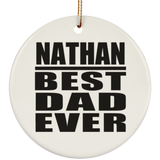 Nathan Best Dad Ever - Circle Ornament