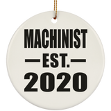 Machinist Established EST. 2020 - Circle Ornament