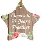 70th Anniversary Cheers To 70 Years Together - Star Ornament B