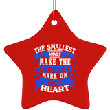 The Smallest Hands Make The Biggest Mark On Dad's Heart - Star Ornament