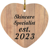 Skincare Specialist Established Est. 2023 - Heart Ornament C