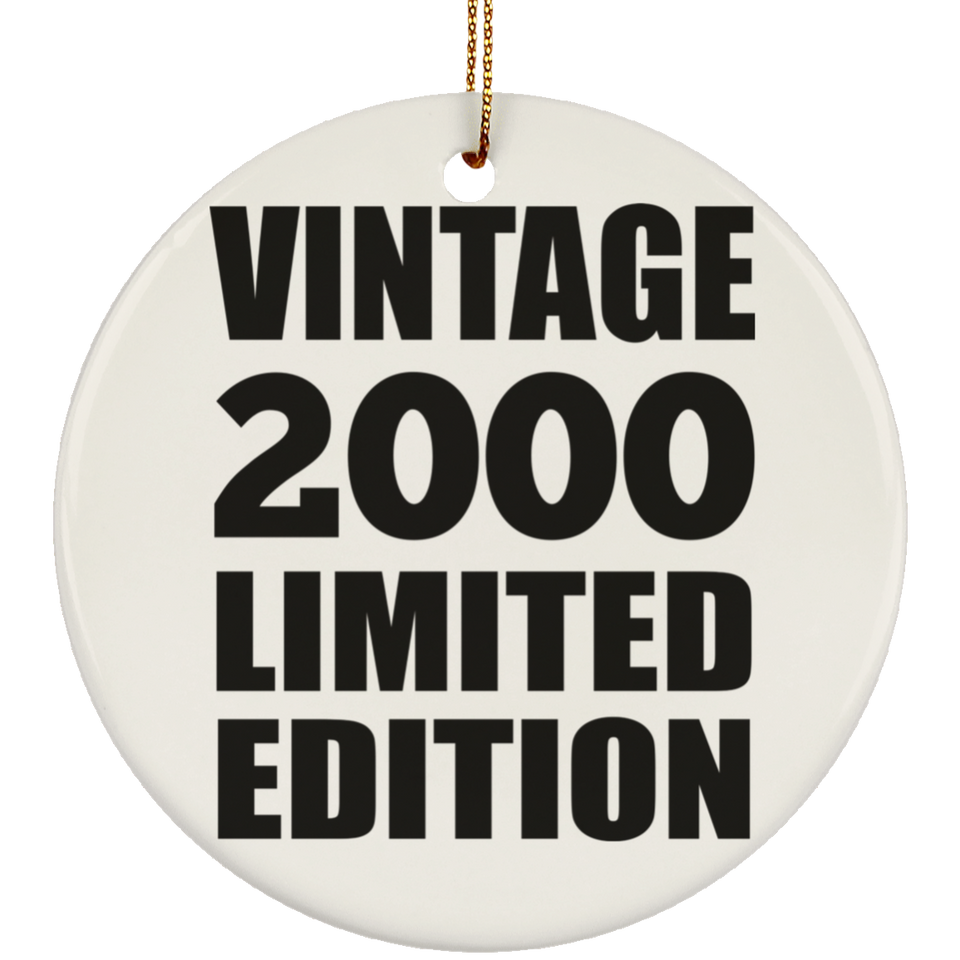 24th Birthday Vintage 2000 Limited Edition - Circle Ornament