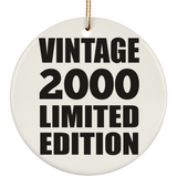 24th Birthday Vintage 2000 Limited Edition - Circle Ornament