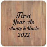 First Year As Aunty & Uncle 2022 - Drink Coaster C