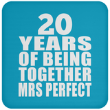 20th Anniversary 20 Years Of Being Mrs Perfect - Drink Coaster