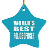 World's Best Police Officer - Star Ornament