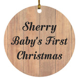 Sherry Baby's First Christmas - Circle Ornament C