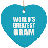 World's Greatest Gram - Heart Ornament