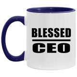 Blessed CEO - 11oz Accent Mug Purple