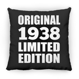 86th Birthday Original 1938 Limited Edition - Throw Pillow Black