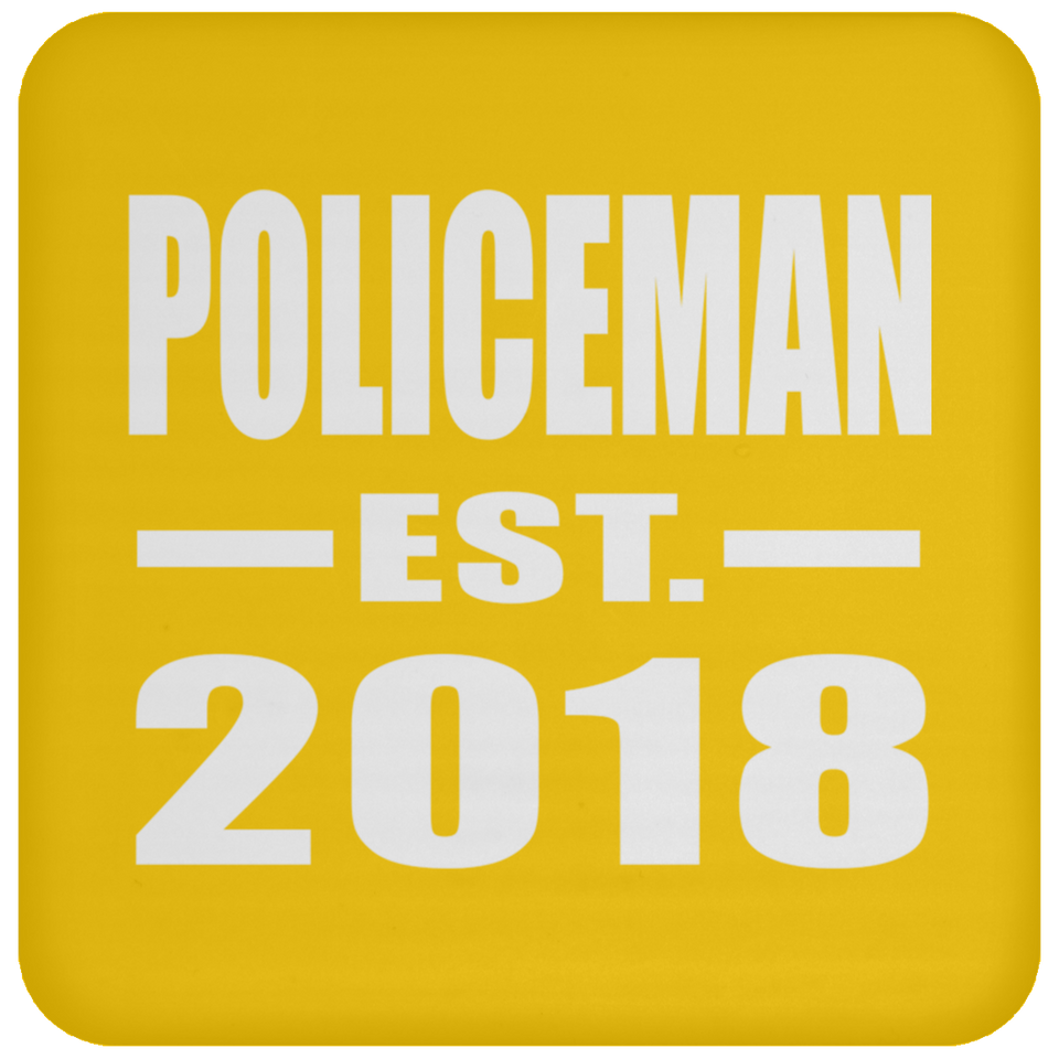 Policeman Established EST. 2018 - Drink Coaster