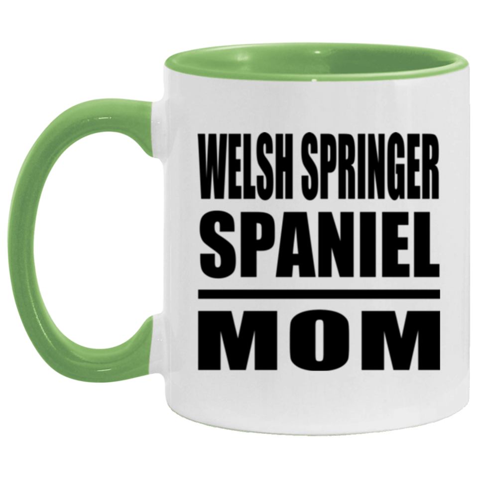 Welsh Springer Spaniel Mom - 11oz Accent Mug Green