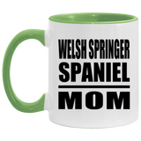 Welsh Springer Spaniel Mom - 11oz Accent Mug Green
