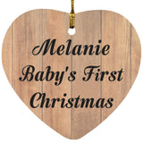 Melanie Baby's First Christmas - Heart Ornament C