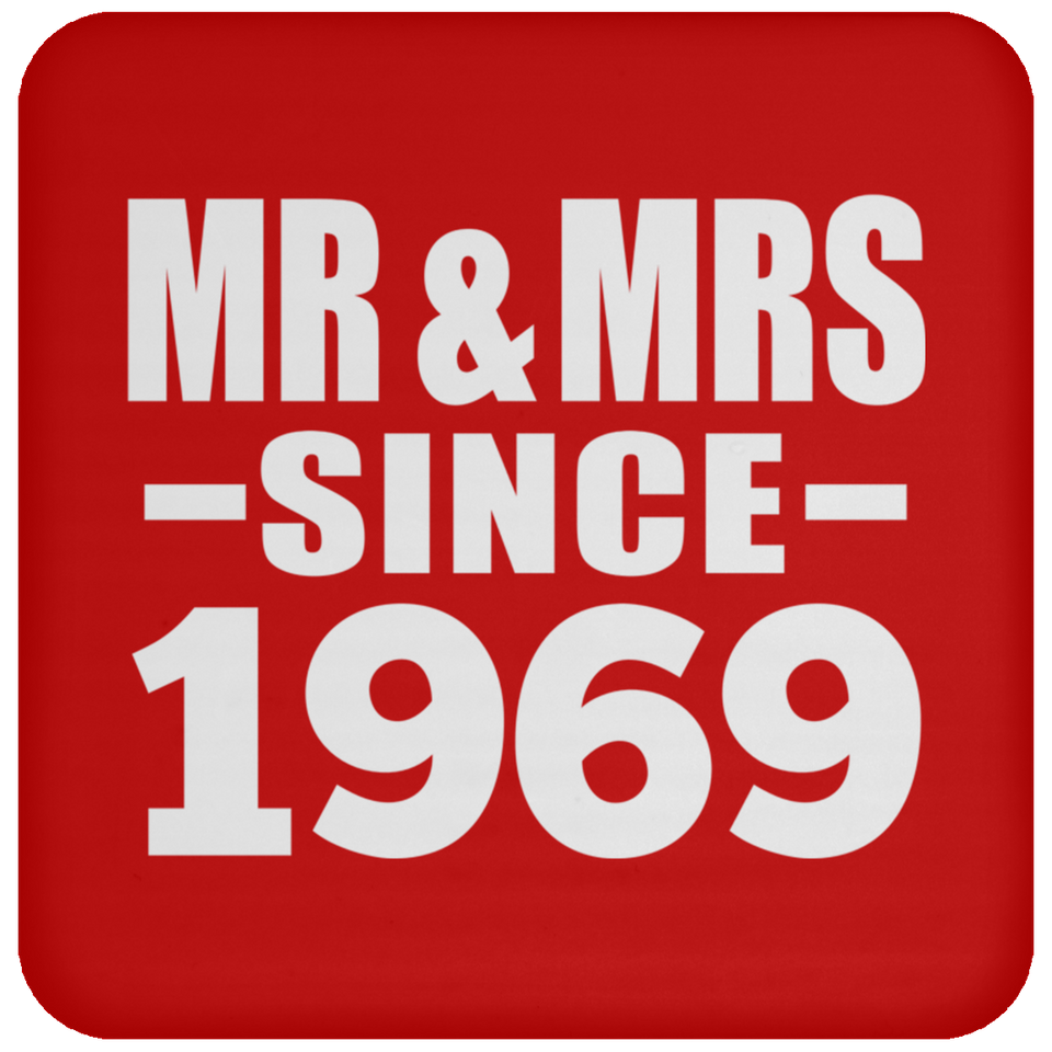 55th Anniversary Mr & Mrs Since 1969 - Drink Coaster