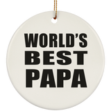 World's Best Papa (Grandpa) - Circle Ornament