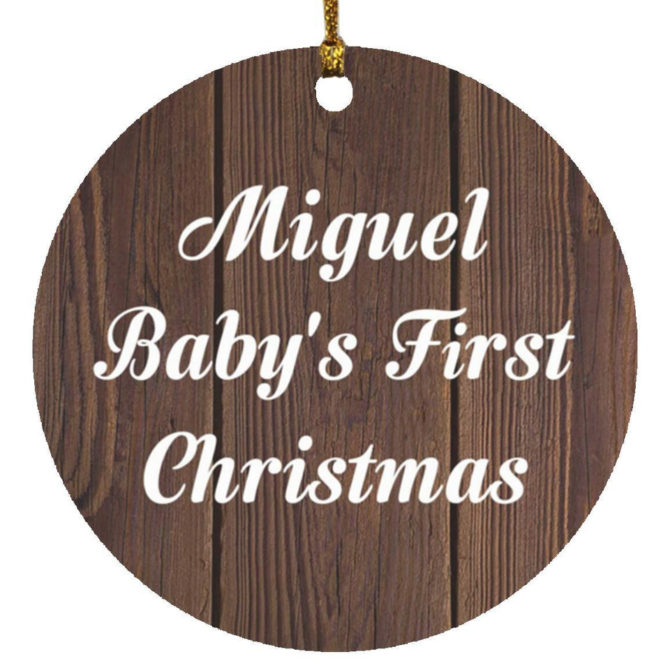 Miguel Baby's First Christmas - Circle Ornament D