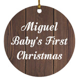 Miguel Baby's First Christmas - Circle Ornament D