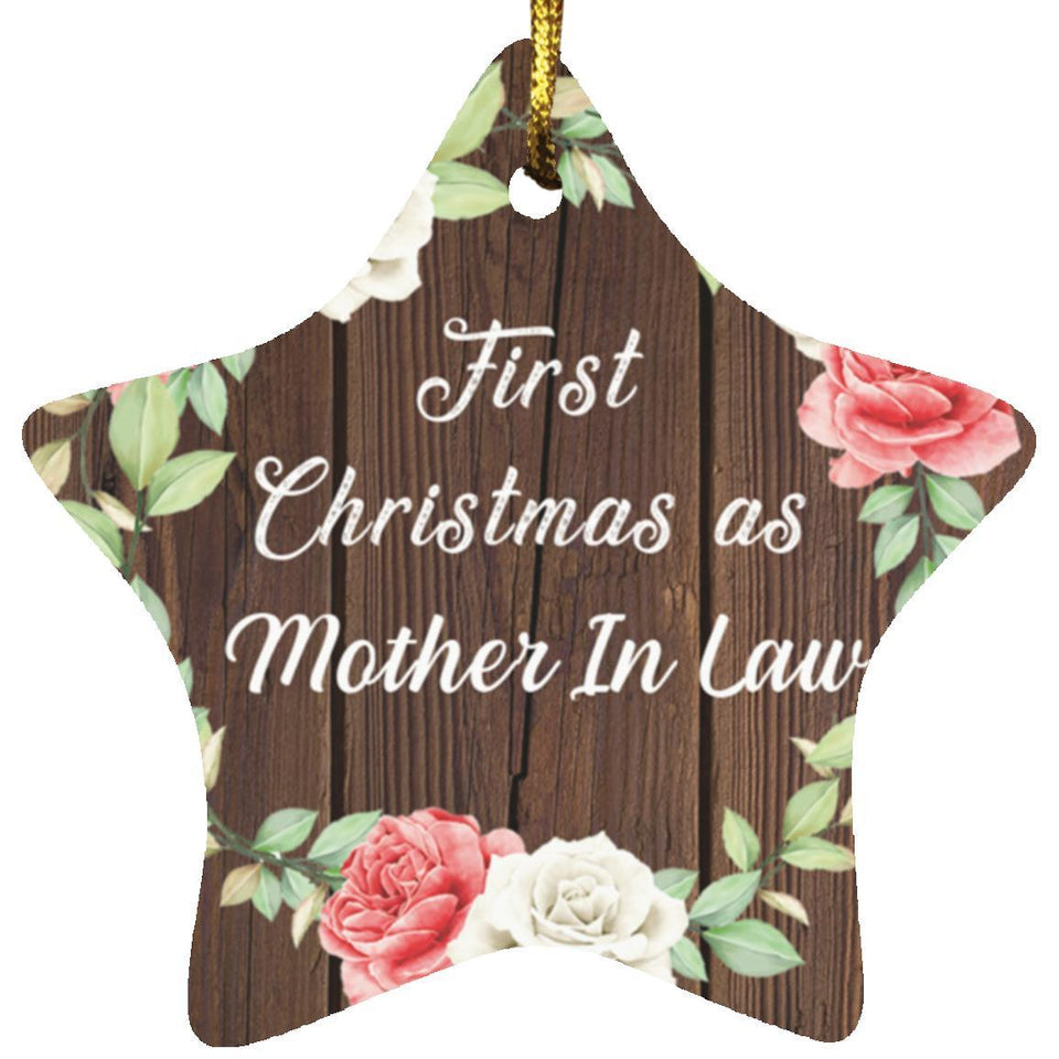 First Christmas As Mother In Law - Star Ornament A