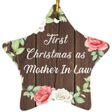 First Christmas As Mother In Law - Star Ornament A
