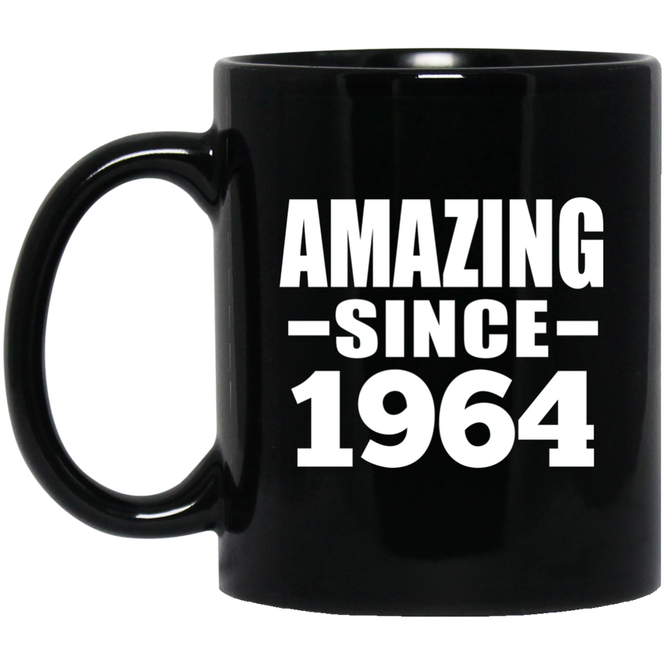 60th Birthday Amazing Since 1964 - 11 Oz Coffee Mug Black