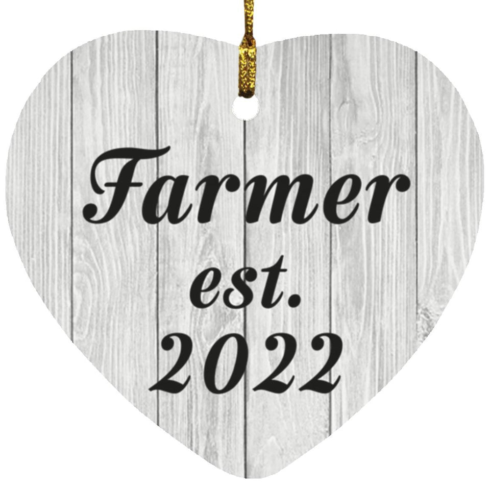Farmer Established Est. 2022 - Heart Ornament F
