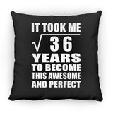 6th Birthday Took Square Root of 36 Years To Awesome - Throw Pillow Black
