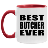 Best Butcher Ever - 11oz Accent Mug Red
