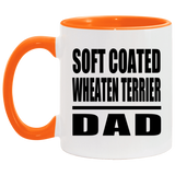 Soft Coated Wheaten Terrier Dad - 11oz Accent Mug Orange