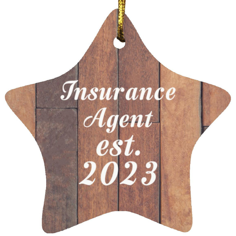 Insurance Agent Established Est. 2023 - Star Ornament E