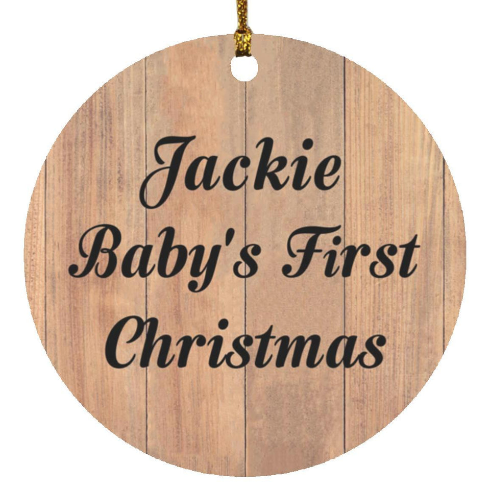 Jackie Baby's First Christmas - Circle Ornament C
