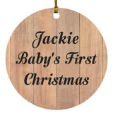 Jackie Baby's First Christmas - Circle Ornament C