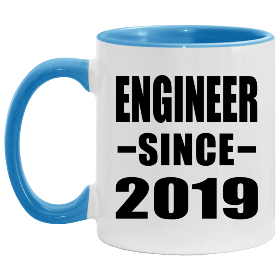 Engineer Since 2019 - 11oz Accent Mug Blue