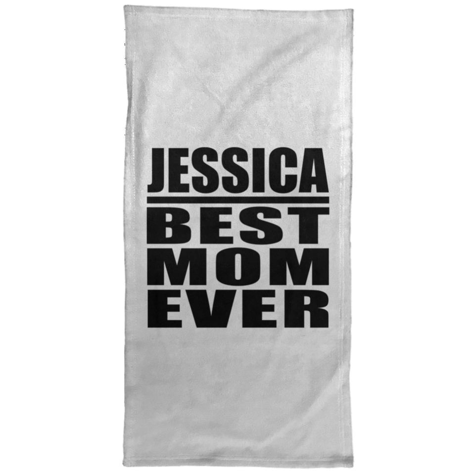 Jessica Best Mom Ever - Hand Towel